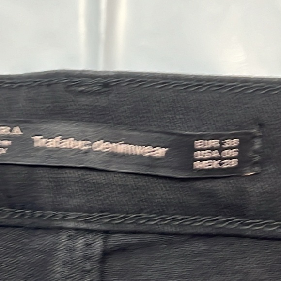 Zara TRF BLACK high waist skinny jeans new FAUX leather sides cotton elastane 6 - Picture 10 of 16